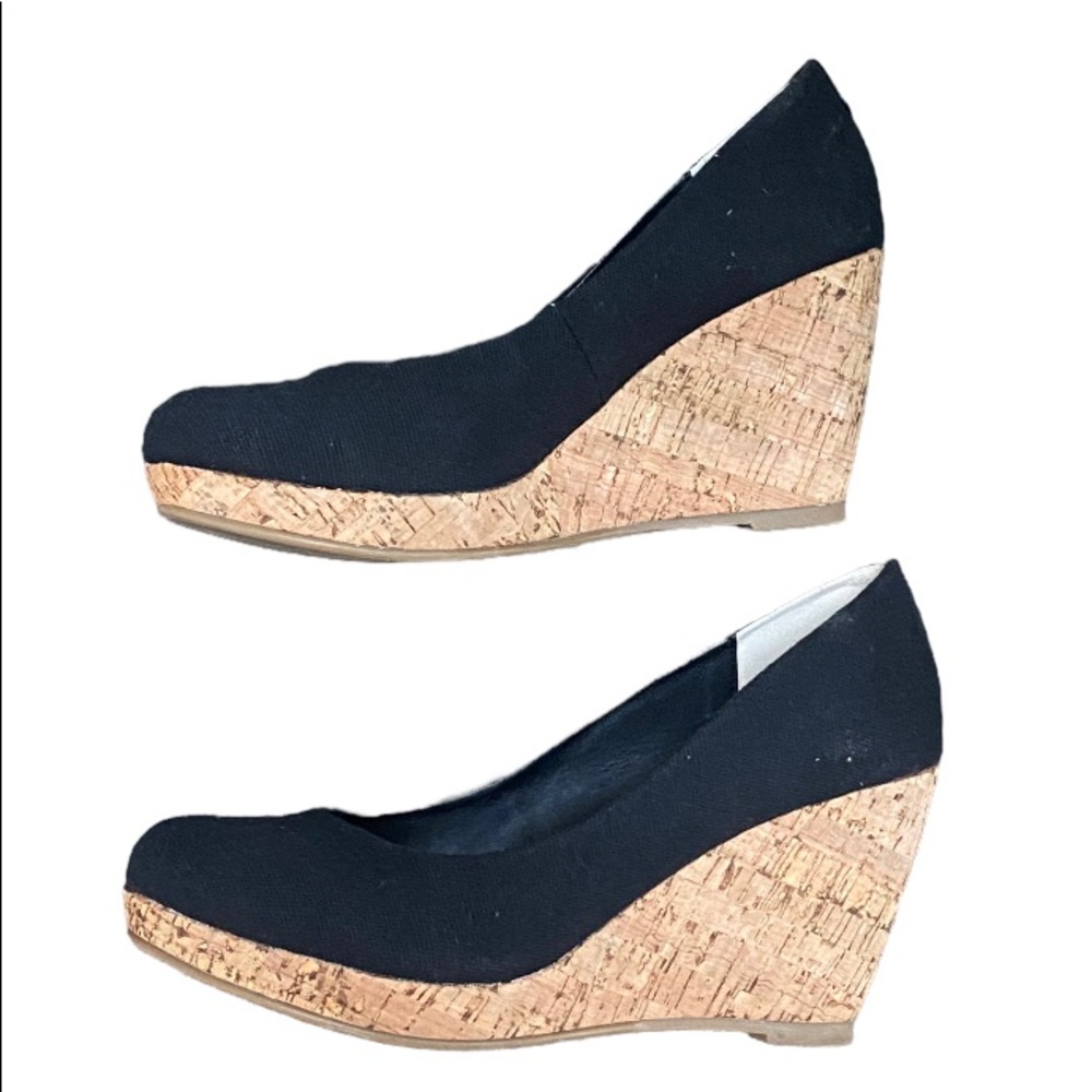Pegabo black & cork wedges